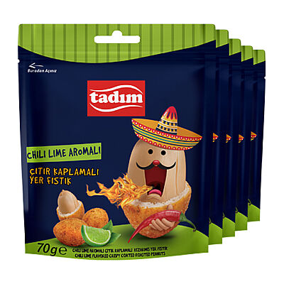 Chili Lime Kaplamalı Yer Fıstığı 5 x 70 gr