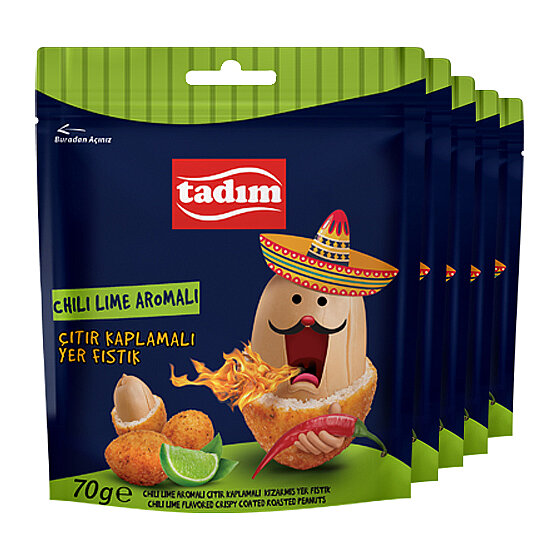 Chili Lime Kaplamalı Yer Fıstığı 5 x 70 gr - 1
