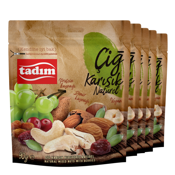 Çiğ Karışık Kuruyemiş Naturel 5 x 90 gr - 1