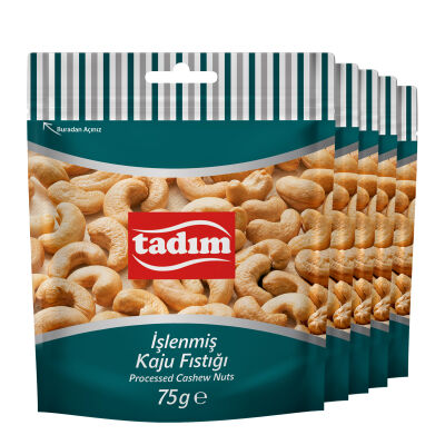 İşlenmiş Kaju Fıstığı 5 x 75 gr 5 x 75 gr