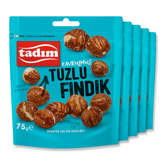 Kavrulmuş Tuzlu Fındık 5 x 75 gr - 1