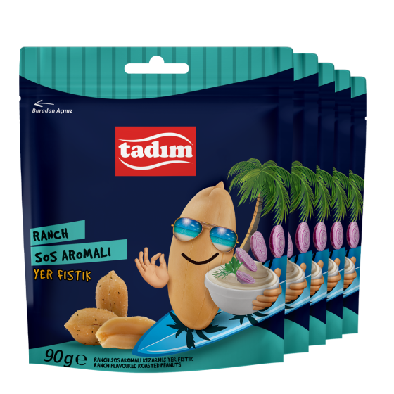 Ranch Soslu Yer Fıstığı 5 x 90 gr - 1