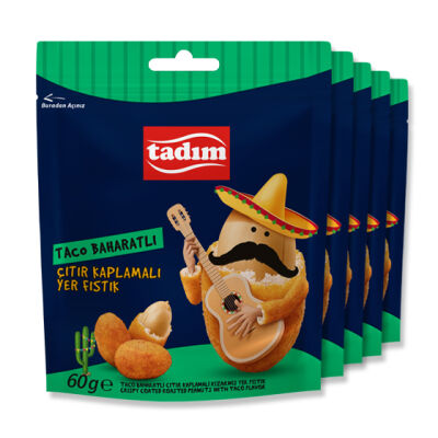 Taco Kaplamalı Yer Fıstığı 5 x 60 gr 5 x 60 gr